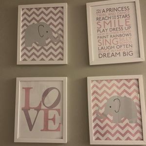 Set of 4 8x10 wall decor